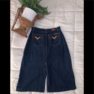 Vintage Pintimento high waisted jean skirt